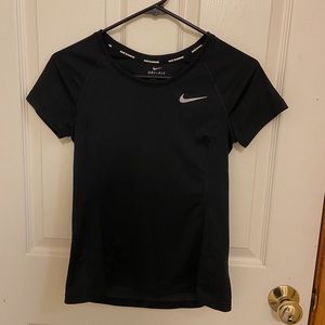 Nike Dri Fit Short Sleeve Work Out Top (black)